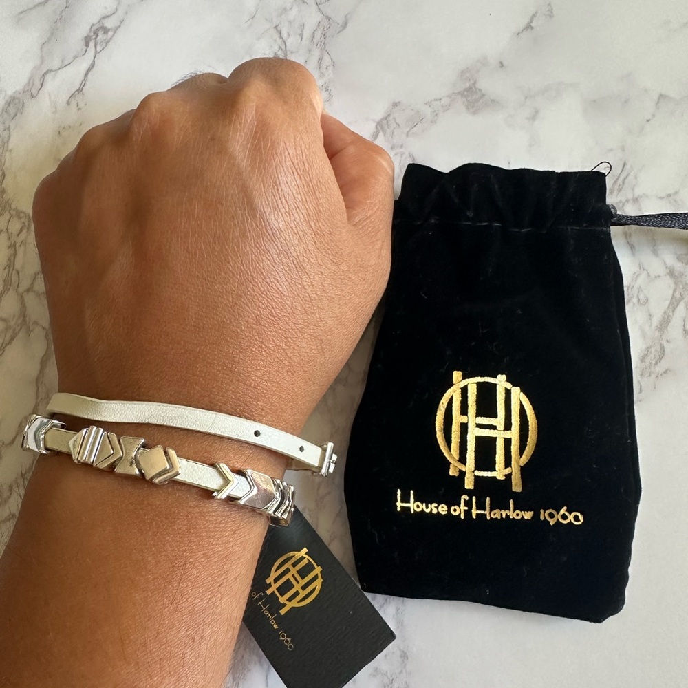 House of Harlow 1960 White and Silver Bracelet - Picture 4 of 6